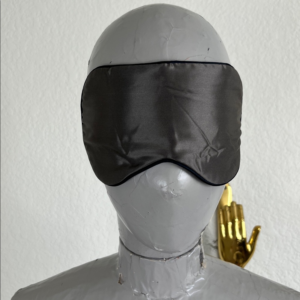 Parachute Silk Eye Mask Gray Charcoal with Travel Bag